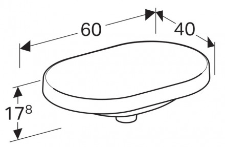 Geberit Variform 500.730.01.2 Раковина 60x40