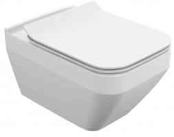 Cersanit 63115 CREA SQUARE Clean On Унитаз подвесной с крышкой сиденьем