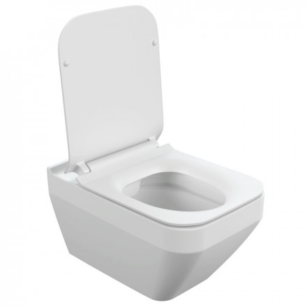 Cersanit 63115 CREA SQUARE Clean On Унитаз подвесной с крышкой сиденьем