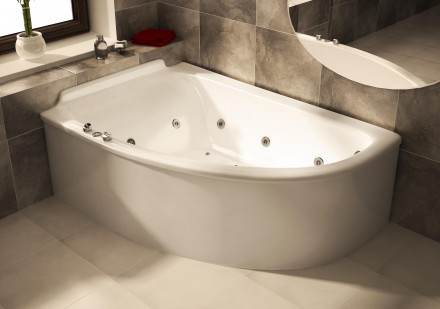 Ванна Astra-Form Анастасия Solid Surface правая
