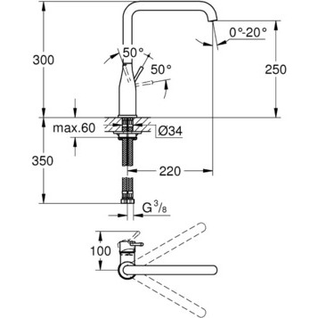 Grohe Essence New 30269DC0 Смеситель для кухни