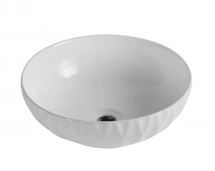 Milleau Glace MU3301B-GW Раковина накладная 40x40x13 белый глянец