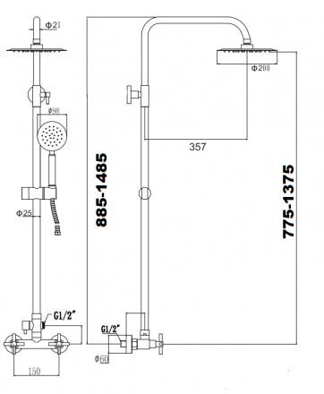 Fmark FS8435H Душевая стойка