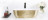 CeramaLux D1333H130 раковина 45.5