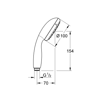 Grohe 27597001 Tempesta New 100 ручной душ