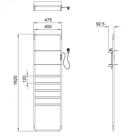 Wonzon &amp; Woghand Dusseldorf WW-A205-MB Полотенцесушитель электрический черный матовый