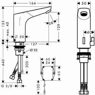 Hansgrohe Focus 31171000 смеситель электронный для раковины (питание от батареек)
