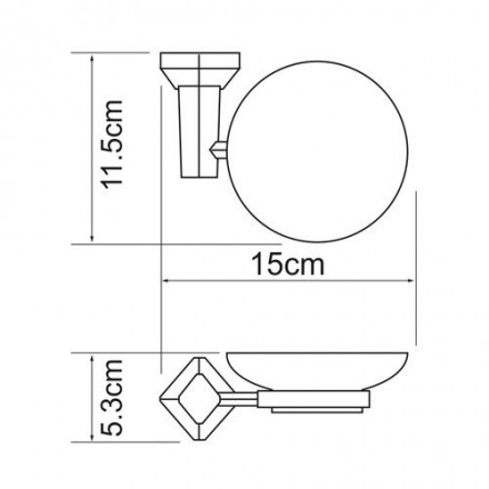 Wasserkraft Aller K-1129C Мыльница керамическая