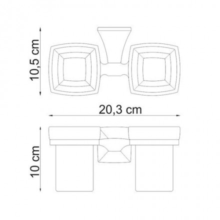 Wasserkraft Wern К-2528D Подстаканник двойной стеклянный