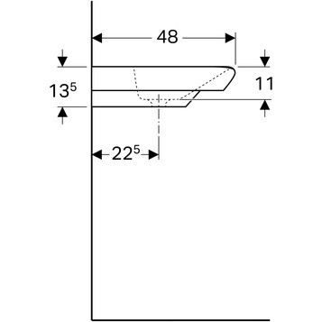 Geberit myDay 125480600 Раковина 80x48
