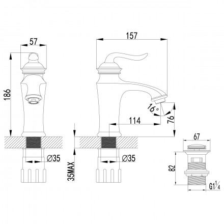 Lemark Brava LM4706G смеситель для раковины