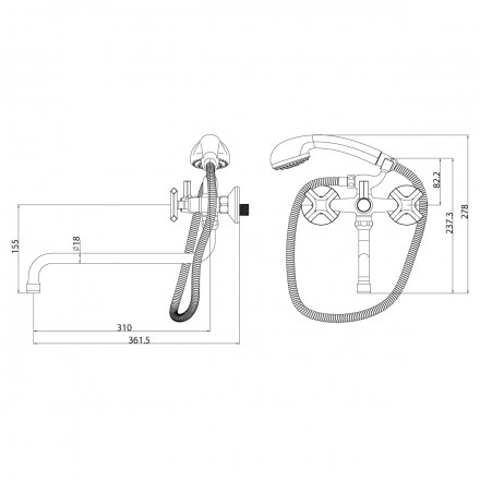 Lemark Promotion LM6051C смеситель для ванны