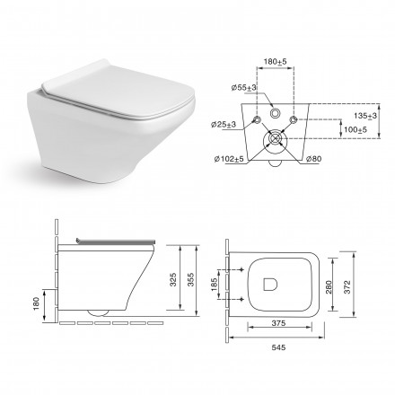Santiline SL-5003 Унитаз подвесной