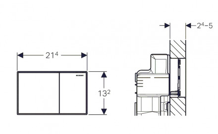 Geberit Sigma60 115.640.SQ.1 Клавиша смыва (Коричневый)