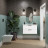 Kerama Marazzi Piano 85 тумба подвесная с ящиками, белая глянцевая