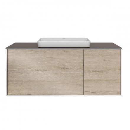 Kerama Marazzi Plaza Modern 120 тумба подвесная с ящиками, дуб Орегон