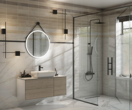 Kerama Marazzi Plaza Modern 120 тумба подвесная с ящиками, дуб Орегон