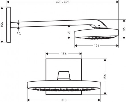 Hansgrohe Raindance Select Е 300 3jet 26468000 верхний душ