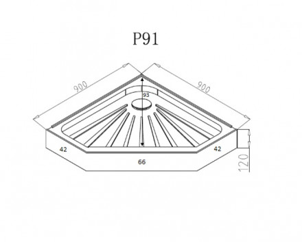 Ceruttispa P91 Душевой поддон 90x90