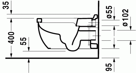 Duravit Starck 3 222659 SensoWash Подвесной унитаз (чаша)