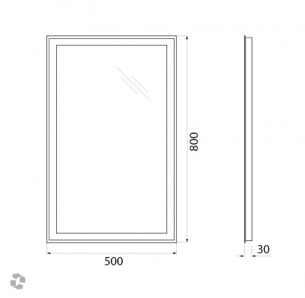 BelBagno SPC-GRT-500-800-LED-BTN Зеркало