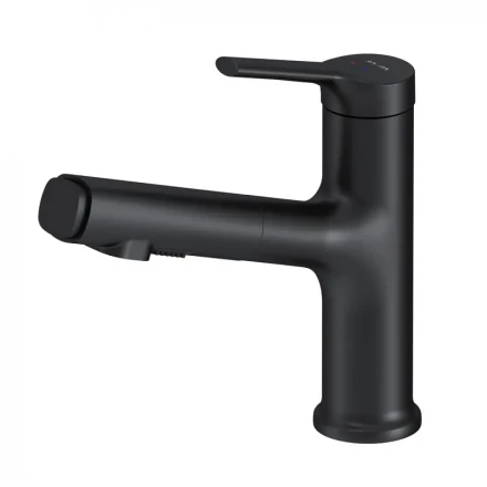 AM.PM X-Joy F85B02922 Смеситель для раковины с вытяжным изливом черный
