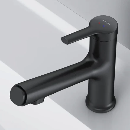 AM.PM X-Joy F85B02922 Смеситель для раковины с вытяжным изливом черный