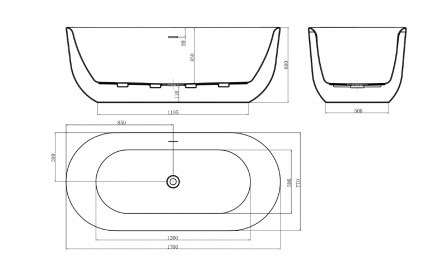 BelBagno BB706-1700-770 акриловая ванна