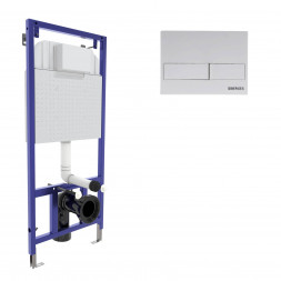 BERGES NOVUM L4 40214 инсталляция для унитаза с кнопкой Soft Touch белая