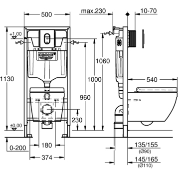 Grohe Solido Compact 39536000 Комплект инсталляция и безободковый унитаз