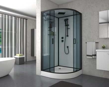 Niagara NG-6902 BLACK 100х100 душевая кабина низкий поддон