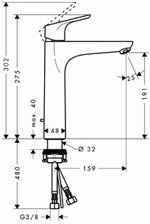 Hansgrohe Focus 31608000 смеситель для раковины
