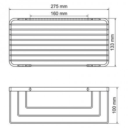 Wasserkraft Exter К-744 Полка металлическая прямая