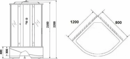 Niagara NG-214L 120x80 душевая кабина