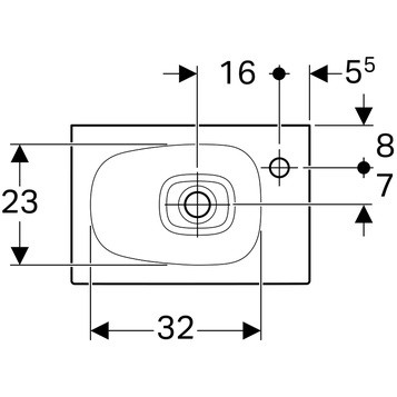Geberit Citterio 500.541.01.1 Раковина 45x30
