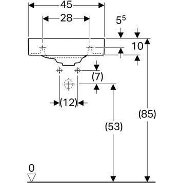 Geberit Citterio 500.541.01.1 Раковина 45x30