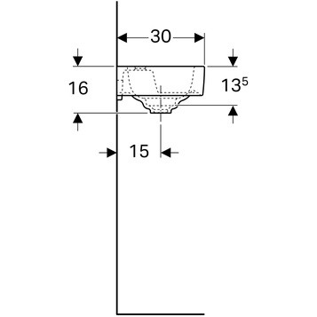 Geberit Citterio 500.541.01.1 Раковина 45x30