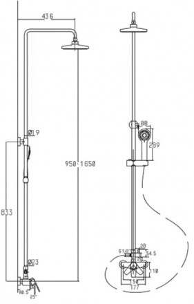 KAISER Guss 68182 Душевая стойка