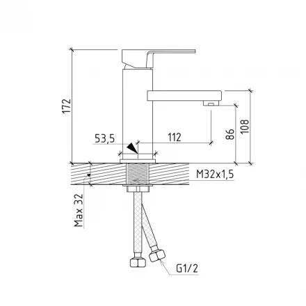 Teymi T10253 смеситель для раковины 240x150x80