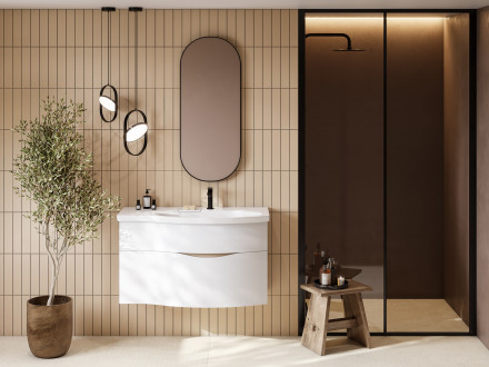 Kerama Marazzi Riva 100 тумба правая, белая матовая