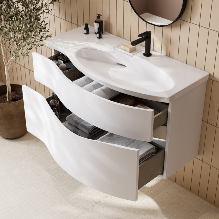 Kerama Marazzi Riva 100 тумба правая, белая матовая