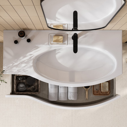 Kerama Marazzi Riva 100 тумба правая, белая матовая