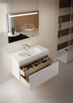 Kerama Marazzi Buongiorno 100 раковина, белая глянцевая