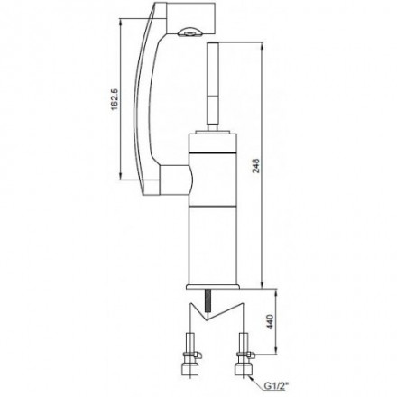KAISER Merkur 27011 Смеситель для раковины