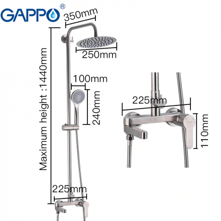 Gappo G2499-30 душевая стойка