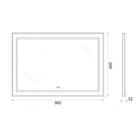 BelBagno SPC-KRAFT-985-685-TCH-WARM Зеркало