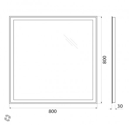 BelBagno SPC-GRT-800-800-LED-TCH-WARMЗеркало