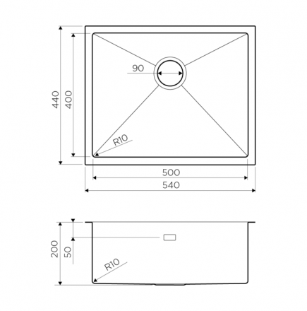 Omoikiri Taki 54-U/IF-LG мойка 540x440 светлое золото
