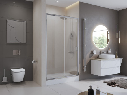 BelBagno UNO-195-BF-1-120-C-Cr душевая дверь