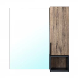 Azario Gris 75 CS00080419 Зеркало-шкаф дуб веллингтон 730х160х800